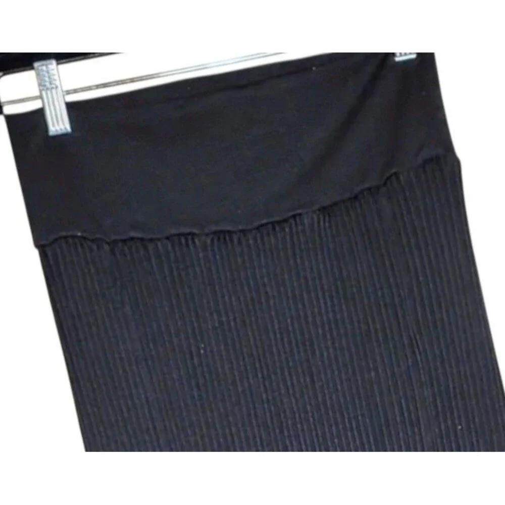 TESTIMONY LOS ANGELES Sz S Charcoal Black Ribbed Whimsygoth Grunge Maxi Skirt